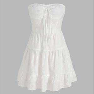 Cider Strapless White Dress